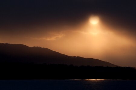 Light evening fog