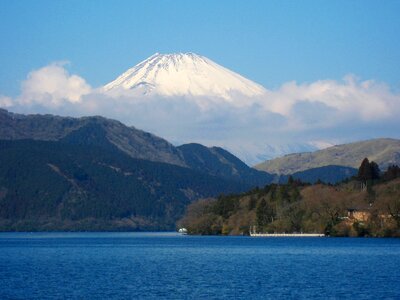 Lake ashi mt fuji kanagawa japan photo
