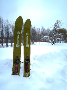 Ski cold winter landscape photo