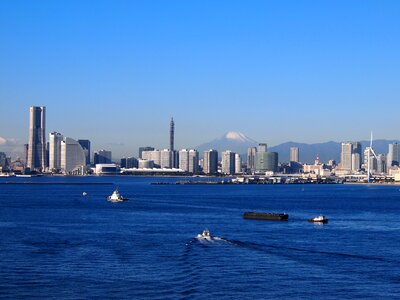 Winter landmark tower ship