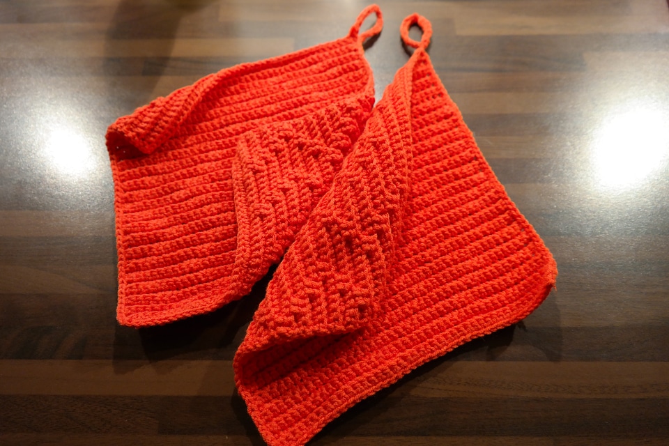 Crochet wool fabric