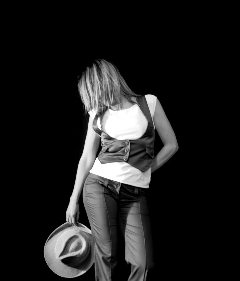 Black and white blond beauty