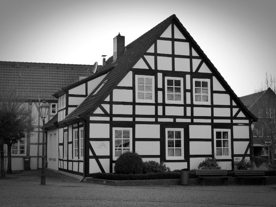 Truss timber framed building historic preservation
