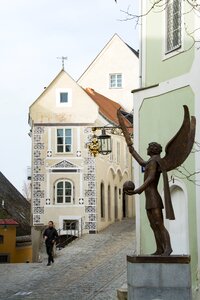 Building historic old town facade