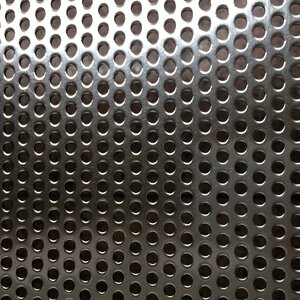 Steel iron plate holes photo