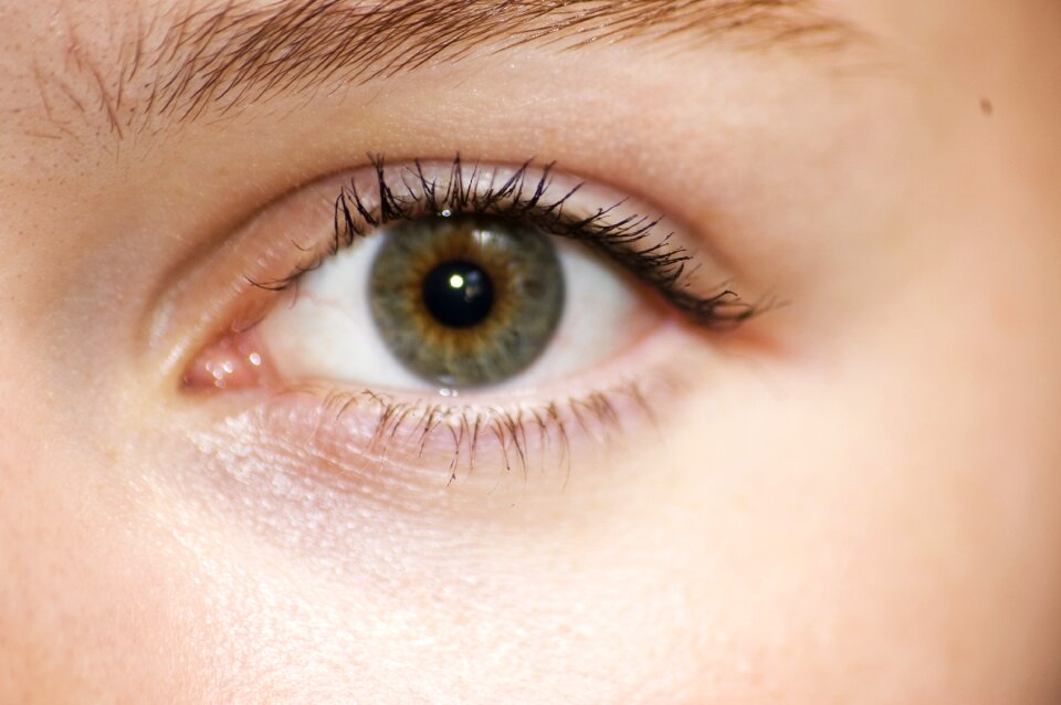 Close up face skin