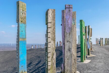 Colorful haniel wood pile