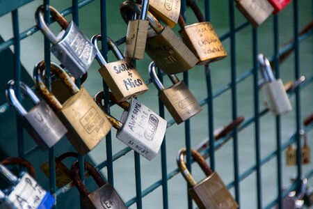 Castles padlock love symbol