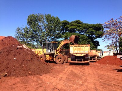 Earthwork excavator ground photo