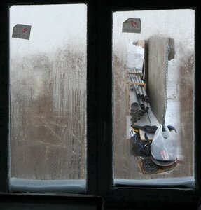 Tools through the window outdoors