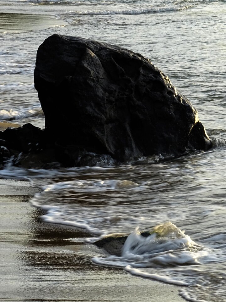 Wave foam coast photo