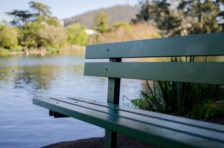 Bench outdoor lake