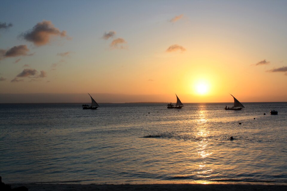 Africa the coast the sun