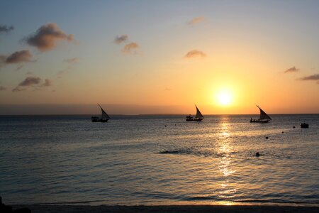 Africa the coast the sun photo