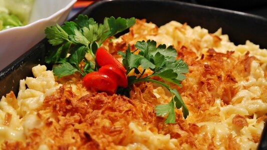 Delicious spätzle cheese