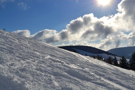 Runway ski run sky