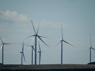 Wind farm sky