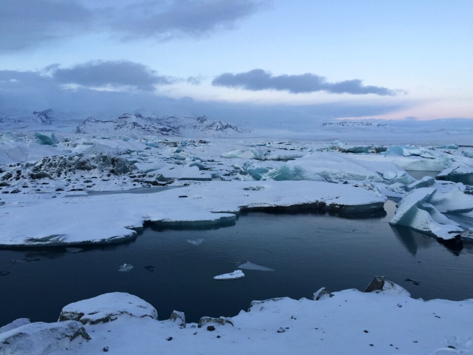Winter glacier