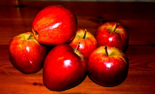 Red apple fruit season food photo