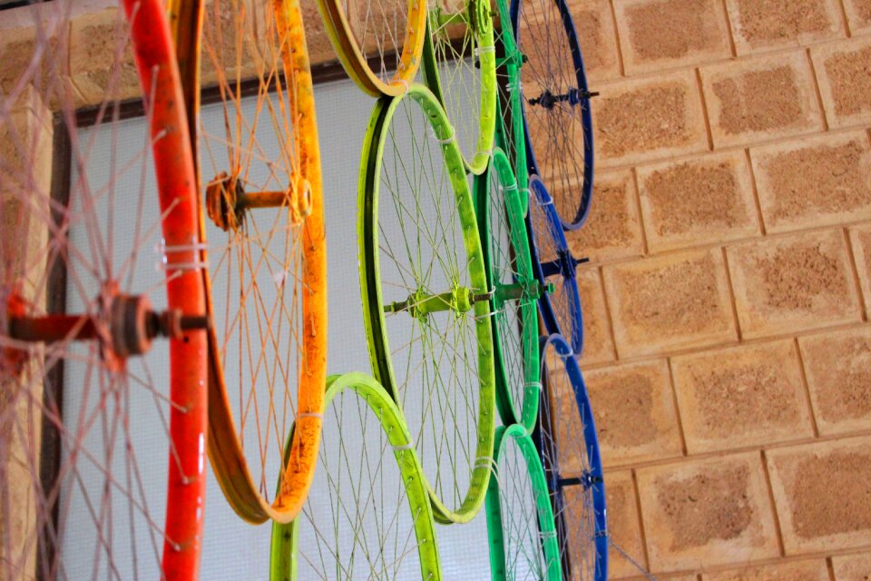 Colorful vintage installation
