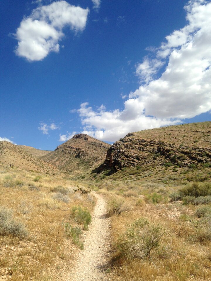 Hillside hiking hiking trail