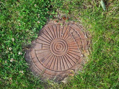 Sewer cover pattern photo