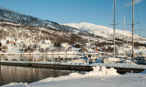 Fjord boats port
