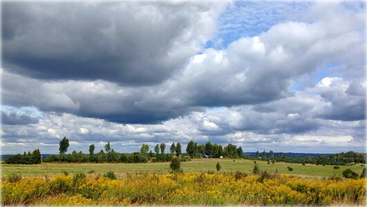 Meadow clouds sky