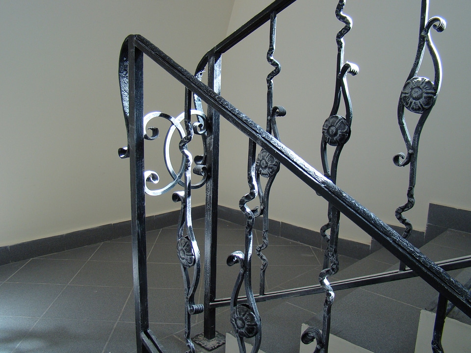 The descent wrought iron grab bars