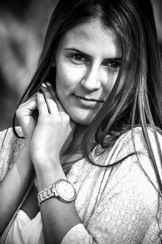 Beauty black and white about