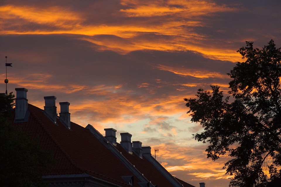 Evening clouds sky