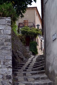 Old town paved road photo