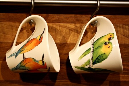 Cup porcelain colorful