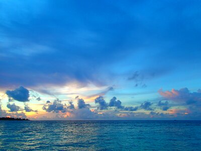 Water blue sky photo