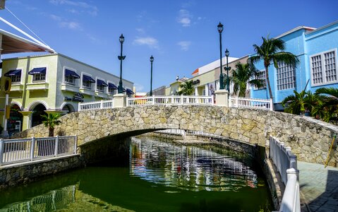 Canal downtown tropical photo