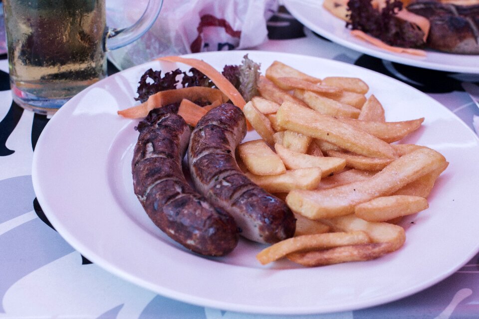 Bratwurst french fries german wurst