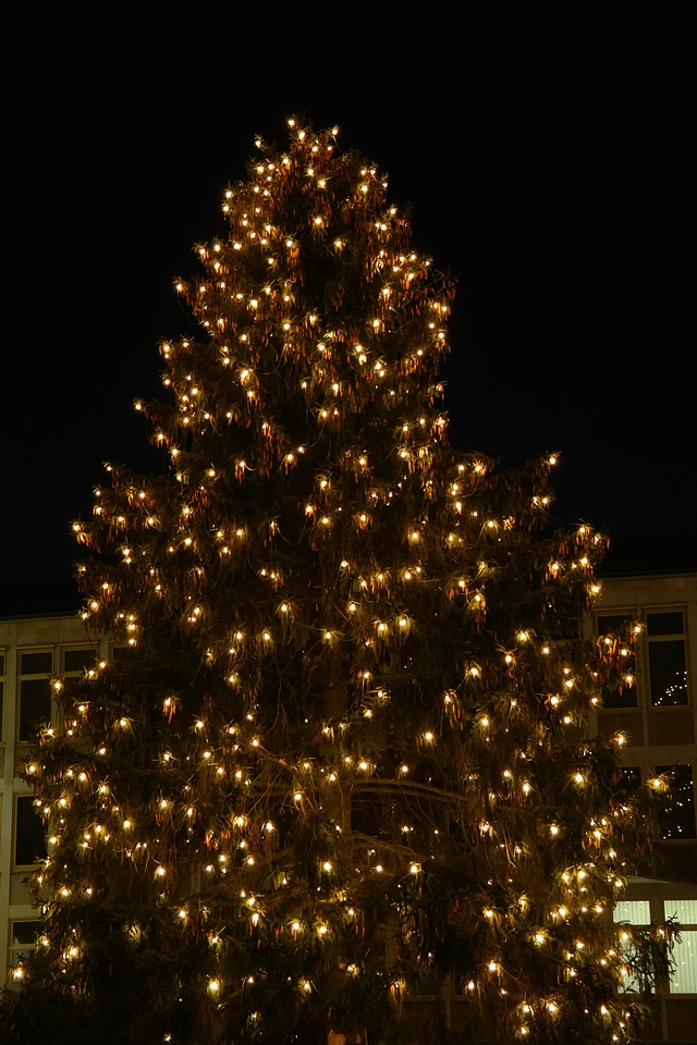 Lighting new ulm town hall square photo