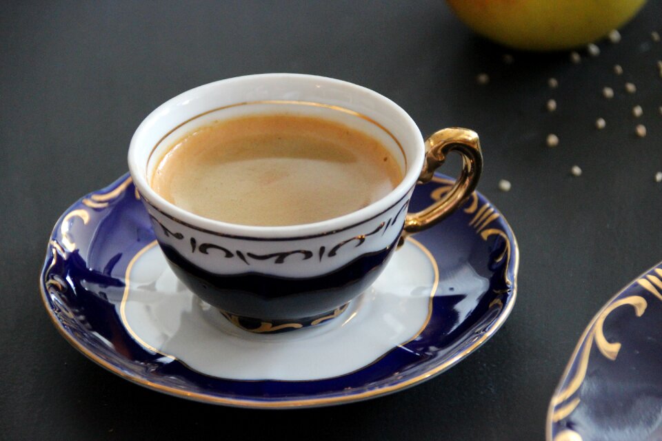 Hot gray coffee gray cup