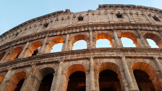 Roman coliseum monument tourist photo