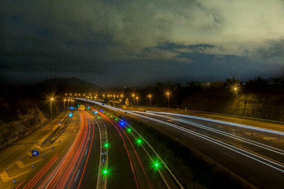 Lights clouds transport