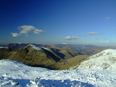 Snow scafell pike great gable photo