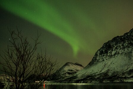 Star polar night fjord