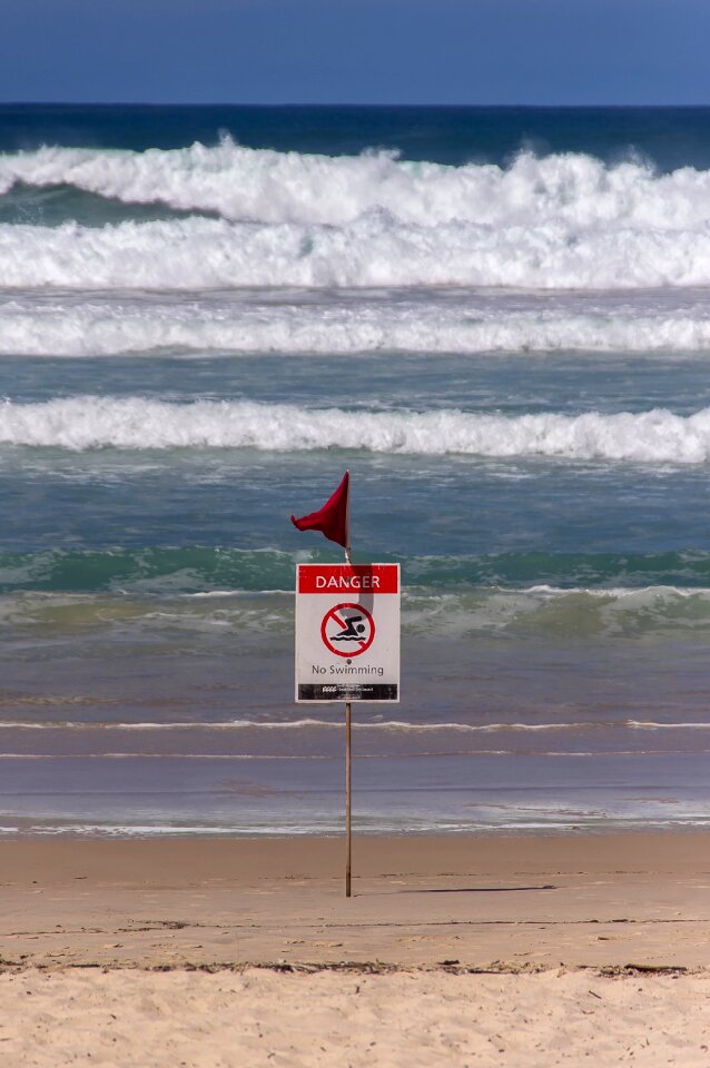 Sign rough sand