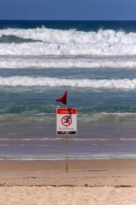 Sign rough sand photo