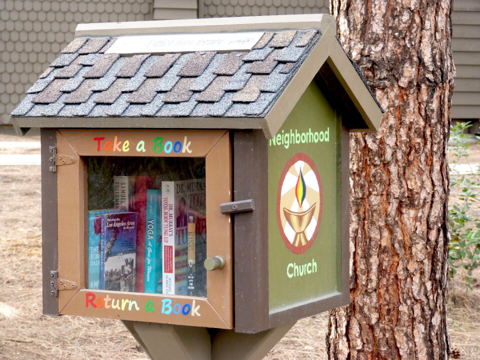 Outdoor library literature library