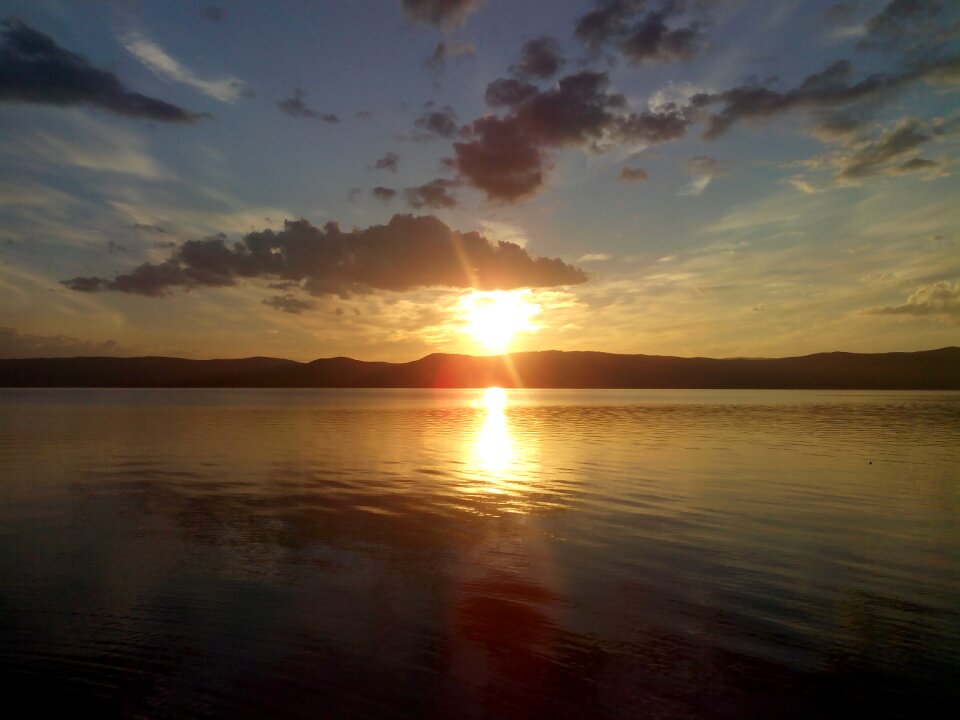 Autumn sunset russia