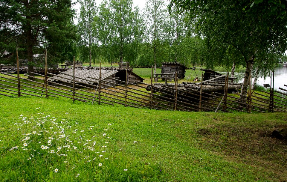 Farm wooden houses architecture