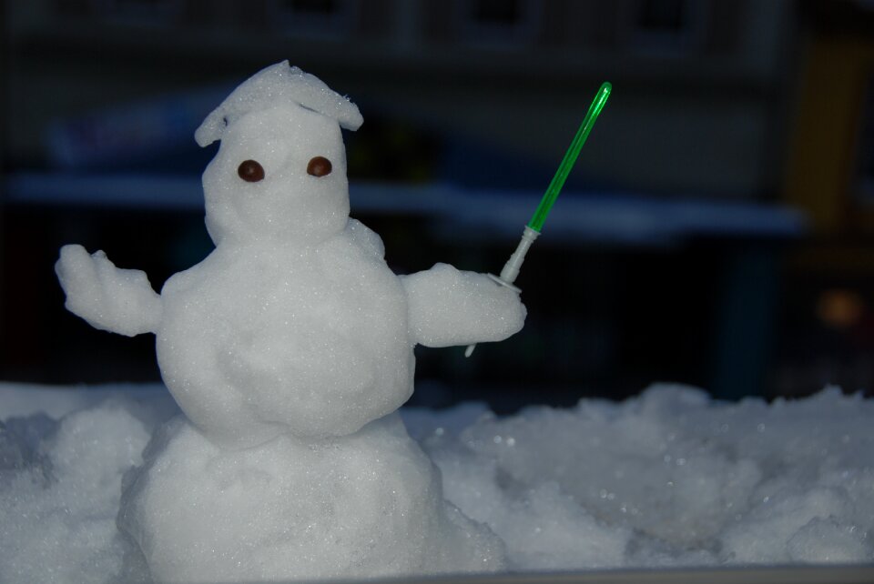 Snowman laser sword dark