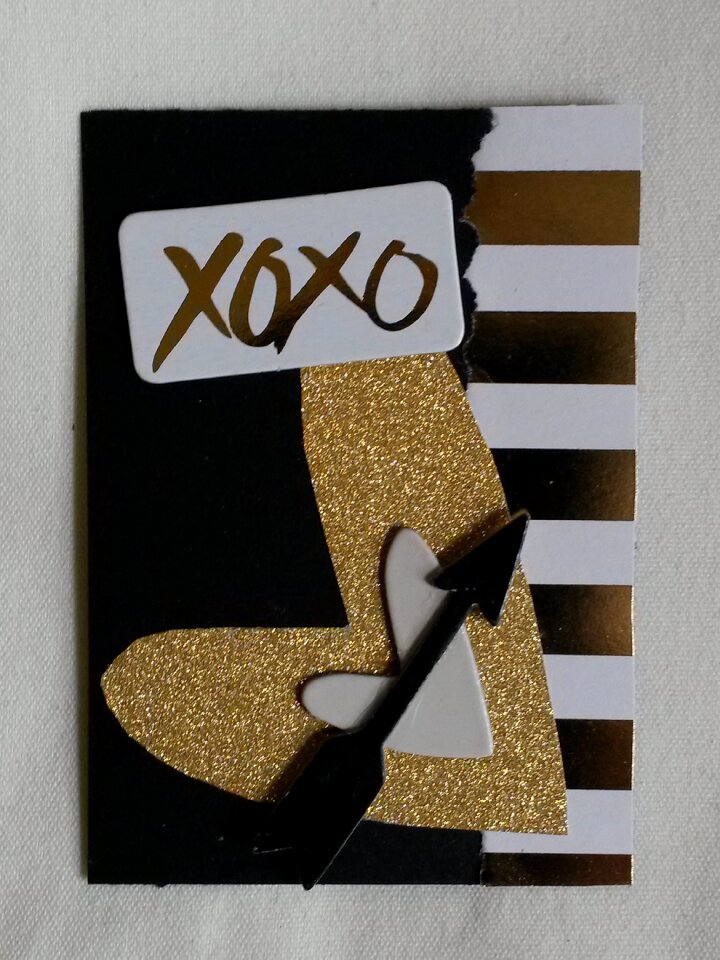 Gold love shape