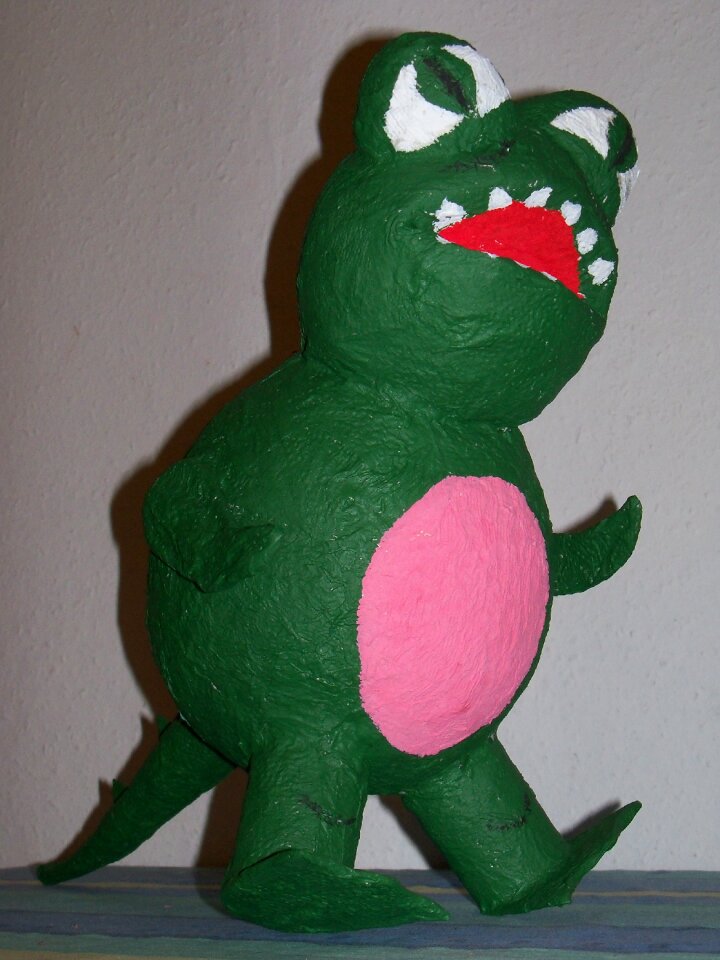 Handmade plasticine frog